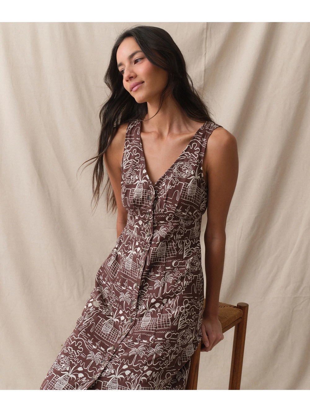 Marine Layer Size XS Camila Maxi Dress Flores Print (NWT)